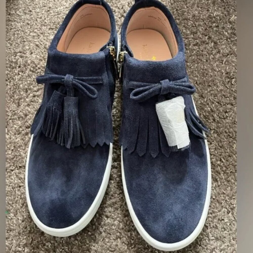 Kate Spade Navy Suede Sneakers - Picture 3 of 12